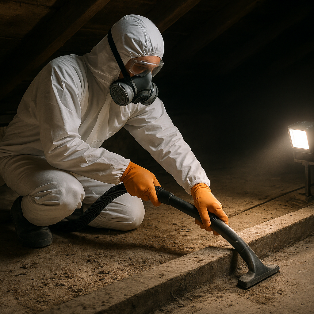 Nettoyage après infestation et fientes de pigeons