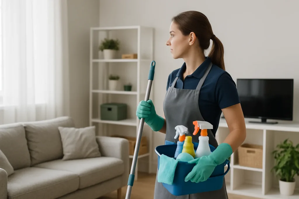 Appartement en désordre à Annoeullin, nécessitant des services de nettoyage professionnel.