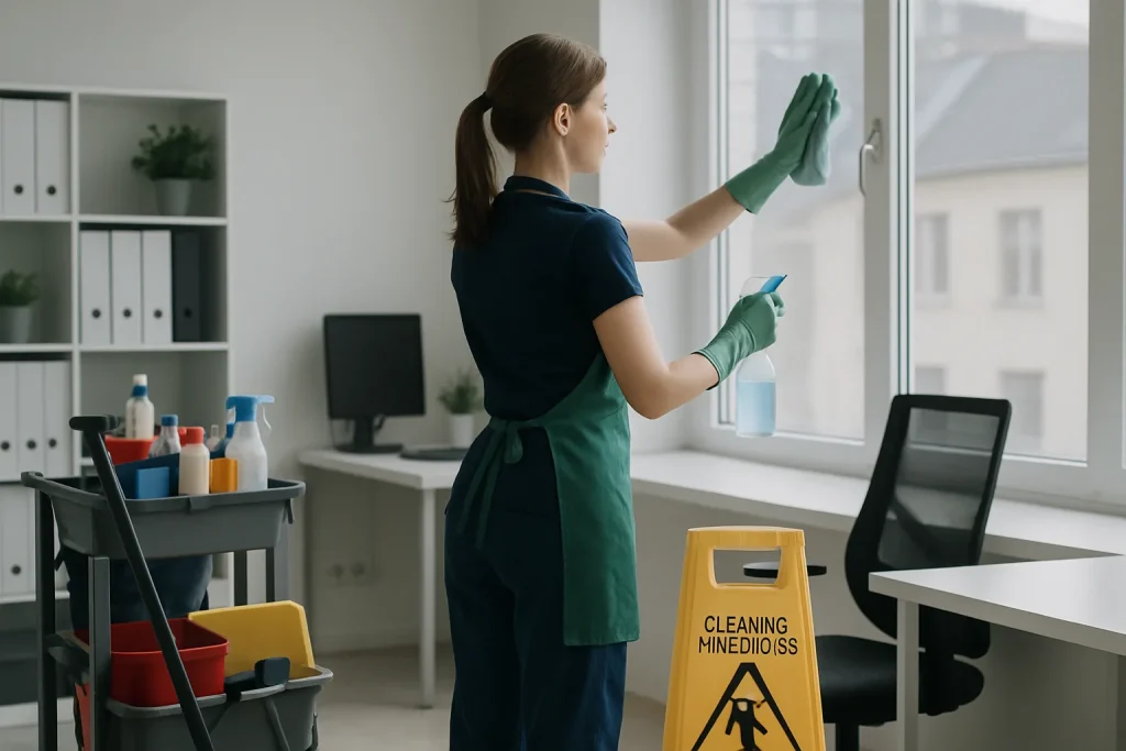 Équipe de nettoyage effectuant un nettoyage en profondeur dans un appartement à Carvin.