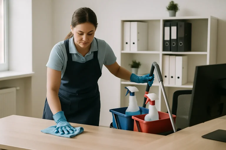 Technicien de nettoyage à Montataire, nettoyant un appartement après un sinistre.